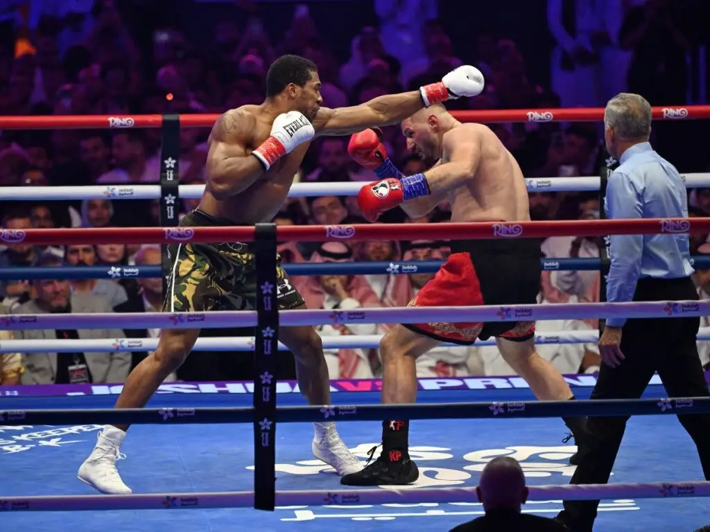 Anthony Joshua and Kristian Prenga fight night in Jeddah, Saudi Arabia
