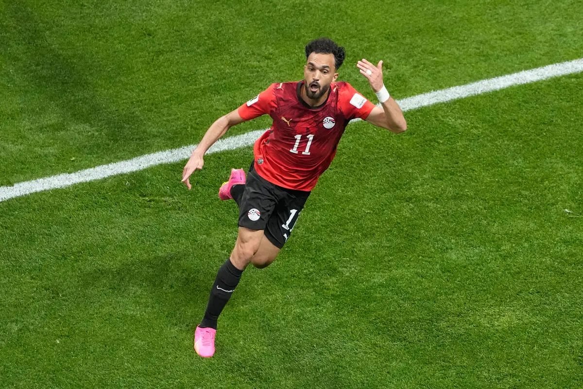 Mostafa Ziko celebrates Egypt's second goal against Argentina at World Cup 2026